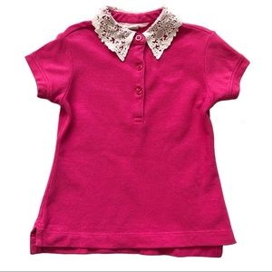 Lands End pink polo